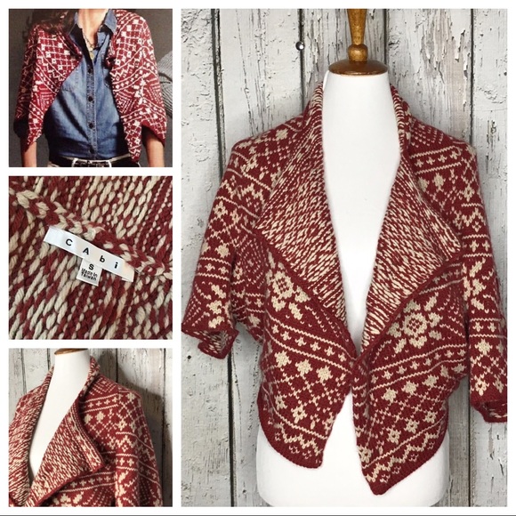 CAbi Sweaters - Cabi Fair Isle knit shrug style # 971